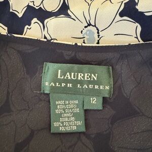 Lauren Ralph Lauren Navy and Cream Floral Skirt